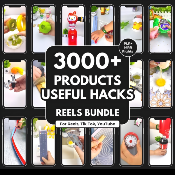 3000+ Viral Product Hacks & Gadgets Reels Bundle | Ready-to-Use, Instagram & YT Shorts Videos (No Watermark)